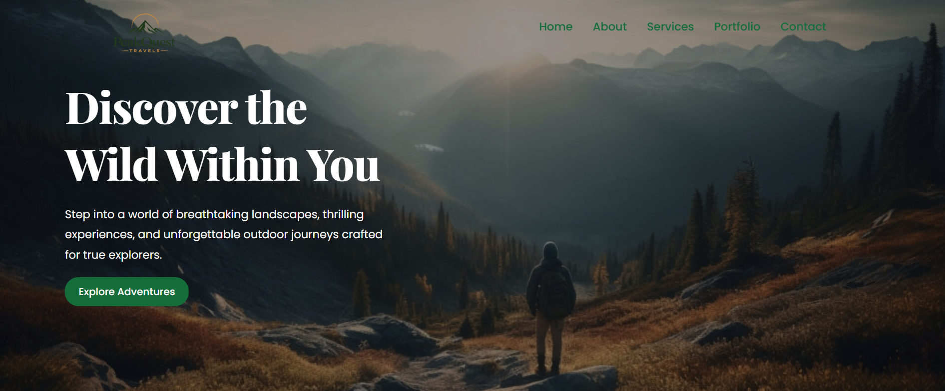 website home page