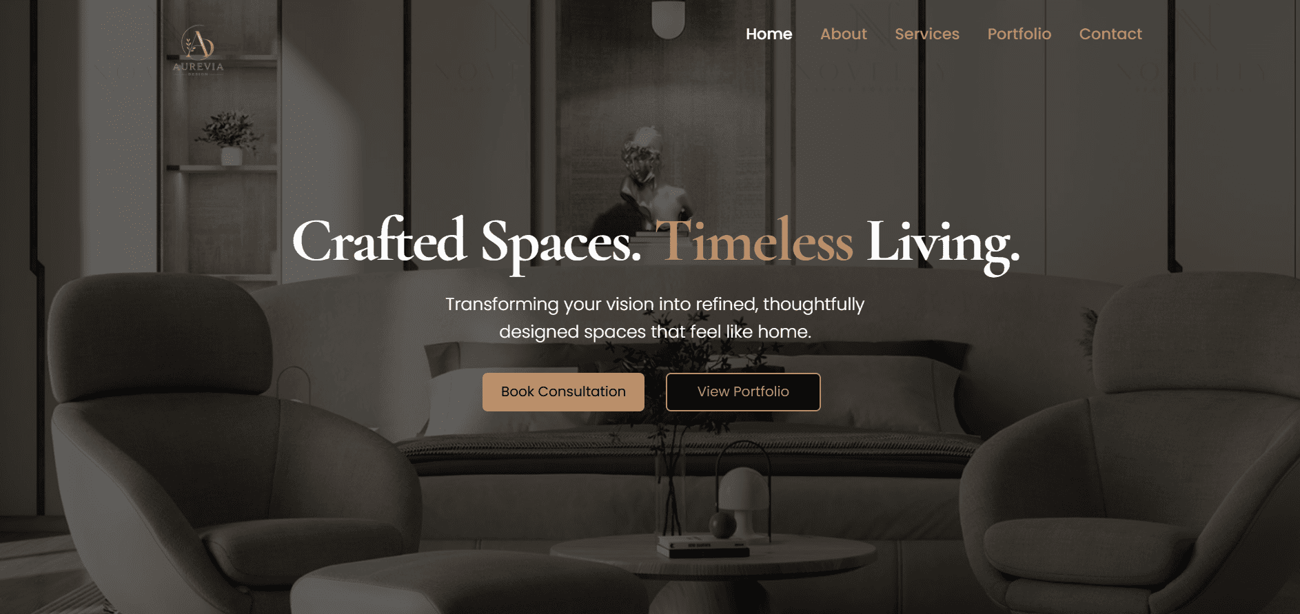 website home page